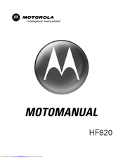 Motorola HF820 - Blnc Bluetooth Car Manual