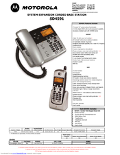 Motorola SD4591 Specifications