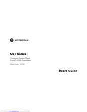 Motorola SD7561-2 - C51 Communication System Cordless Phone User Manual