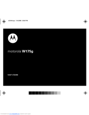 Motorola W175G User Manual