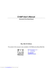 Moxa Technologies C168P User Manual