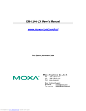 Moxa Technologies EM-1240-LX User Manual