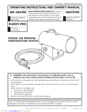 Mr. Heater HEATSTAR HS125FAV Operating Instructions And Owner's Manual