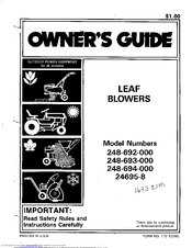MTD 24695-8 Owner's Manual