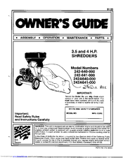MTD 242A640-000 Owner's Manual