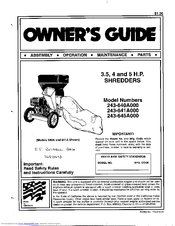 MTD 243-641A000 Owner's Manual