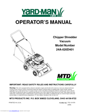 Yard-Man 24A-020D401 Operator's Manual