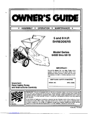 Mtd 645B thru 651B Owner's Manual