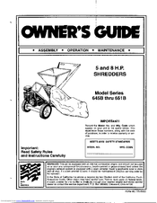 MTD 645B thru 651B Owner's Manual