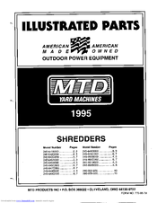 MTD Yard Machines 645C Illustrate Parts List