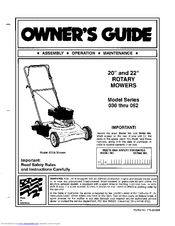 MTD 062 Series Owner's Manual