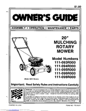 MTD 11-094R000 Owner's Manual