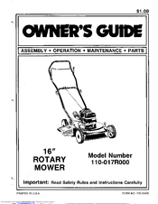 MTD 110-017R000 Owner's Manual