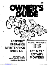 MTD 110-152A Owner's Manual
