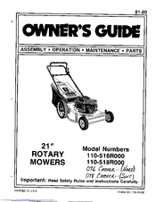 MTD 110-516R000 Owner's Manual