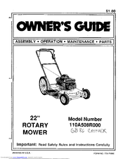 MTD 110A508R000 Owner's Manual
