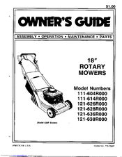 MTD 121-628R000 Owner's Manual