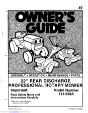 MTD 111-638A Owner's Manual