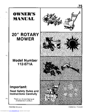 MTD 112-671A Owner's Manual