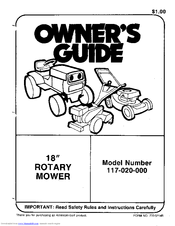 MTD 117-020-000 Owner's Manual