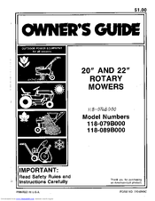 MTD 076B Owner's Manual