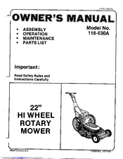 MTD 118-530A Owner's Manual