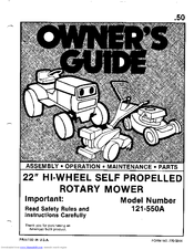 MTD 121-550A Owner's Manual