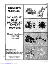 MTD 122-280A Owner's Manual