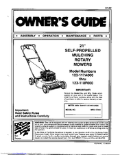 MTD 123-117A000 Owner's Manual