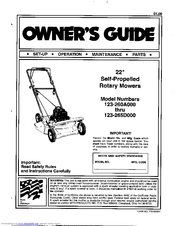 MTD 123-260A000 Owner's Manual