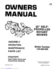 MTD 124-284-000 Owner's Manual