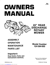 MTD 124-364-000 Owner's Manual