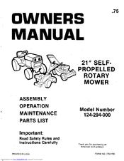 MTD 124-294-000 Owner's Manual