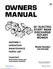 MTD 124-376-000 Owner's Manual