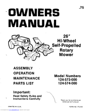 MTD 124-573-000 Owner's Manual