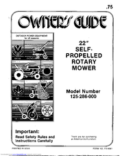 MTD 125-286-000 Owner's Manual