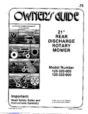 MTD 125-322-000 Owner's Manual