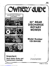 MTD 125-364-000 Owner's Manual