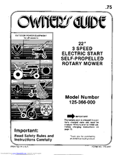 MTD 125-366-000 Owner's Manual
