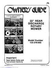MTD 125-376-000 Owner's Manual