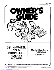 MTD 12560-7 Owner's Manual