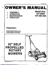 MTD 127-260A Owner's Manual
