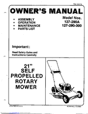 MTD 127-290A Owner's Manual