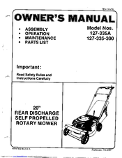 MTD 127-335-300 Owner's Manual