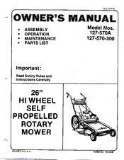 MTD 127-570-300 Owner's Manual