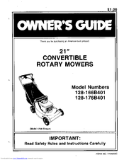 MTD 128-166B401 Owner's Manual