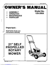 MTD 128-280A Owner's Manual