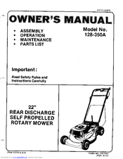 MTD 128-350A Owner's Manual