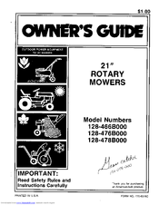 MTD 128-478B000 Owner's Manual