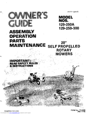 MTD 129-250-300 Owner's Manual